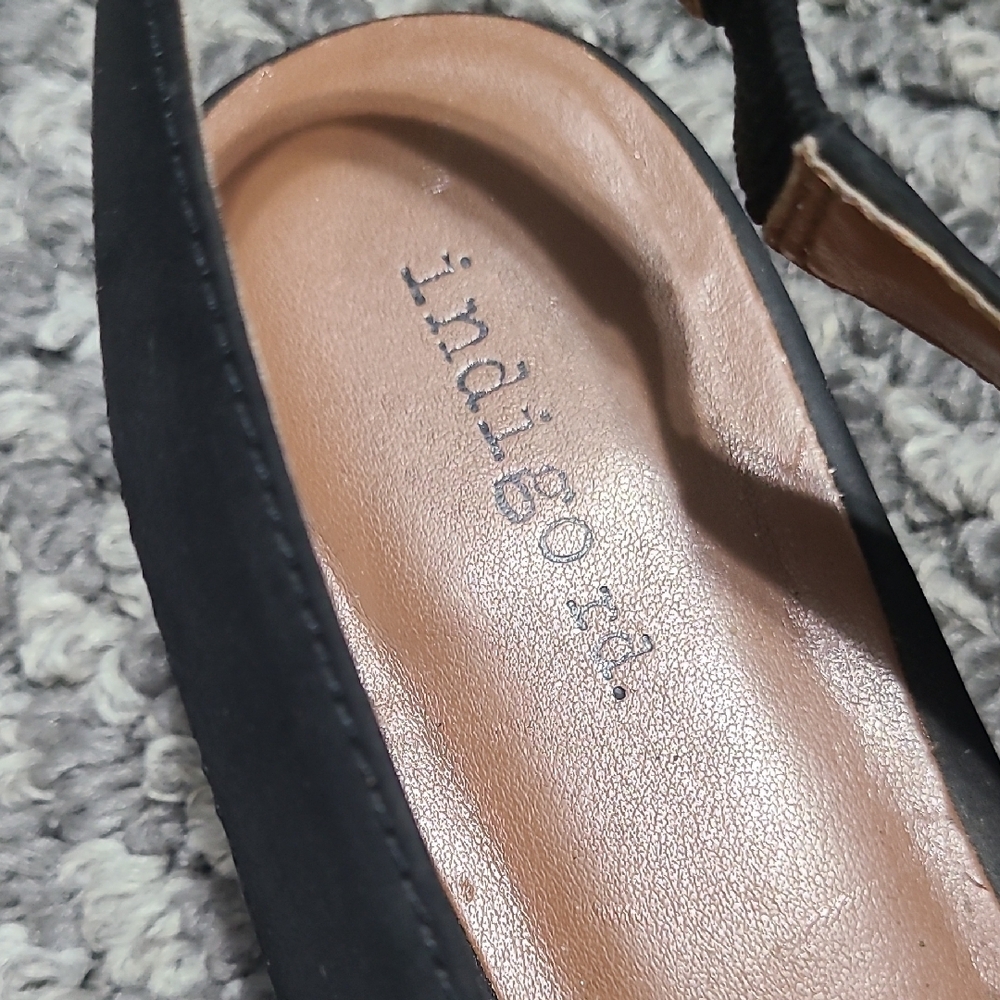 Indigo Black Women's Slingback Flats - Picture 2 of 10